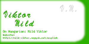 viktor mild business card
